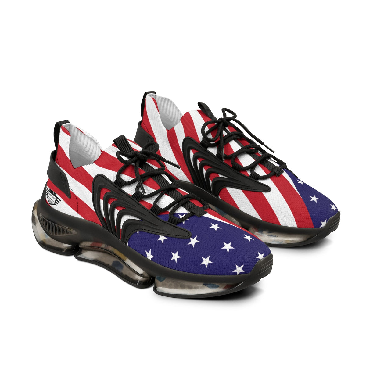 Flag Shoes Men's Mesh Sneakers - USA Flag Running Shoes, Sporty Footwear, Casual Sneakers, Independence Day Gift, Active Lifestyle