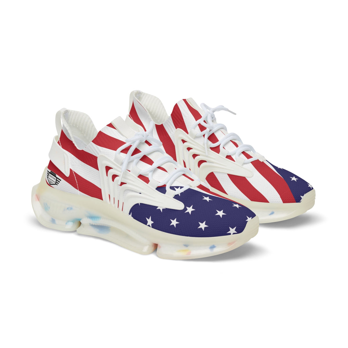 Flag Shoes Men's Mesh Sneakers - USA Flag Running Shoes, Sporty Footwear, Casual Sneakers, Independence Day Gift, Active Lifestyle