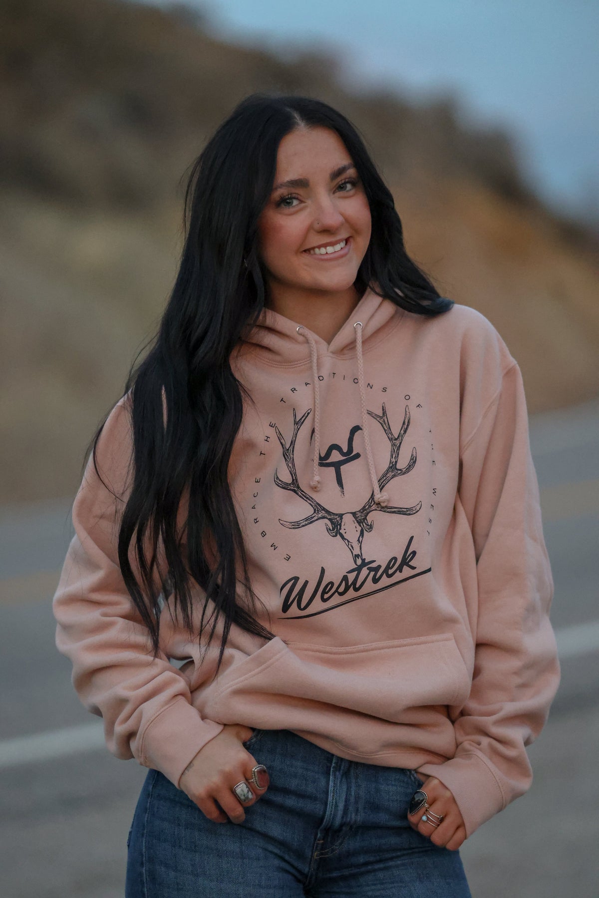 Dusty Pink WT Elk Hoodie