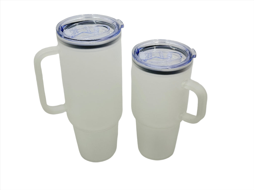 32oz or 40oz Sublimation Glass Tumbler with Lid and Straw