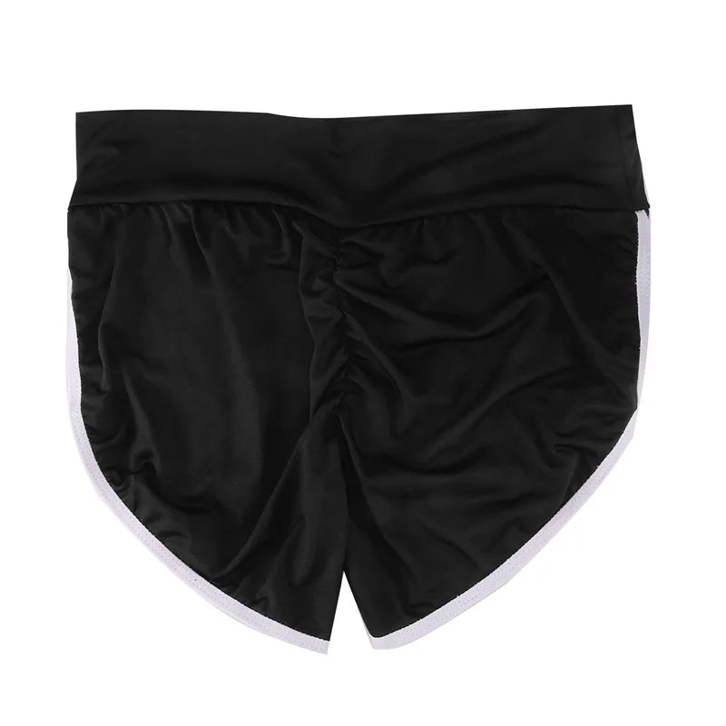Women Summer Shorts for Sports Fitness Gym Skinny Slim Shorts Causal Yoga Shorts Low Waist Stretchy Short Pants Gym Clothing