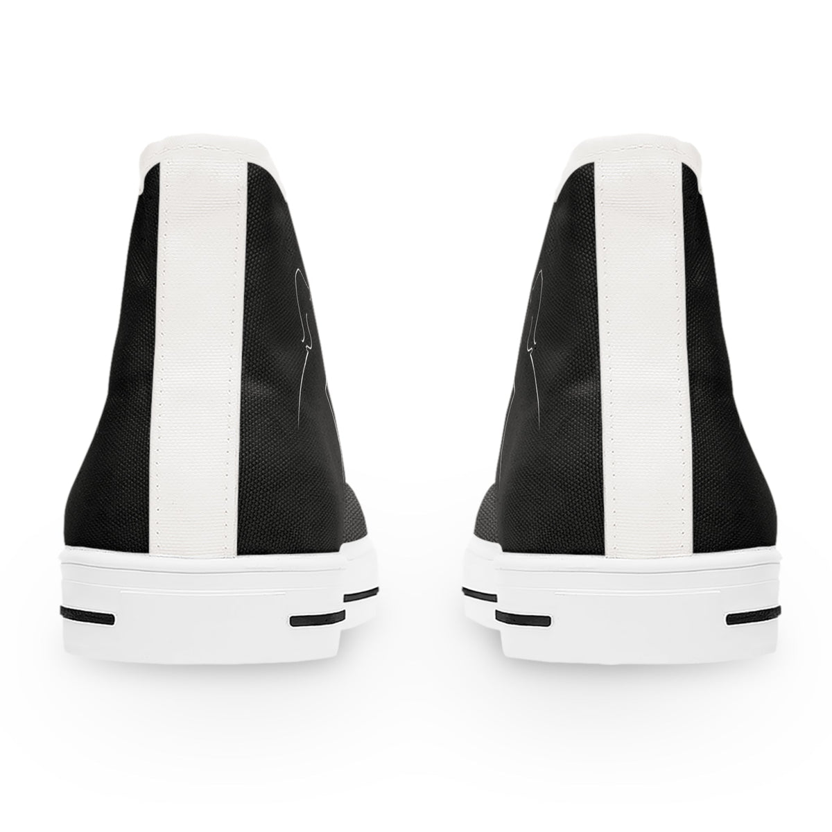 Women’s Black High-Top Sneakers – Political Parody Statement Shoes